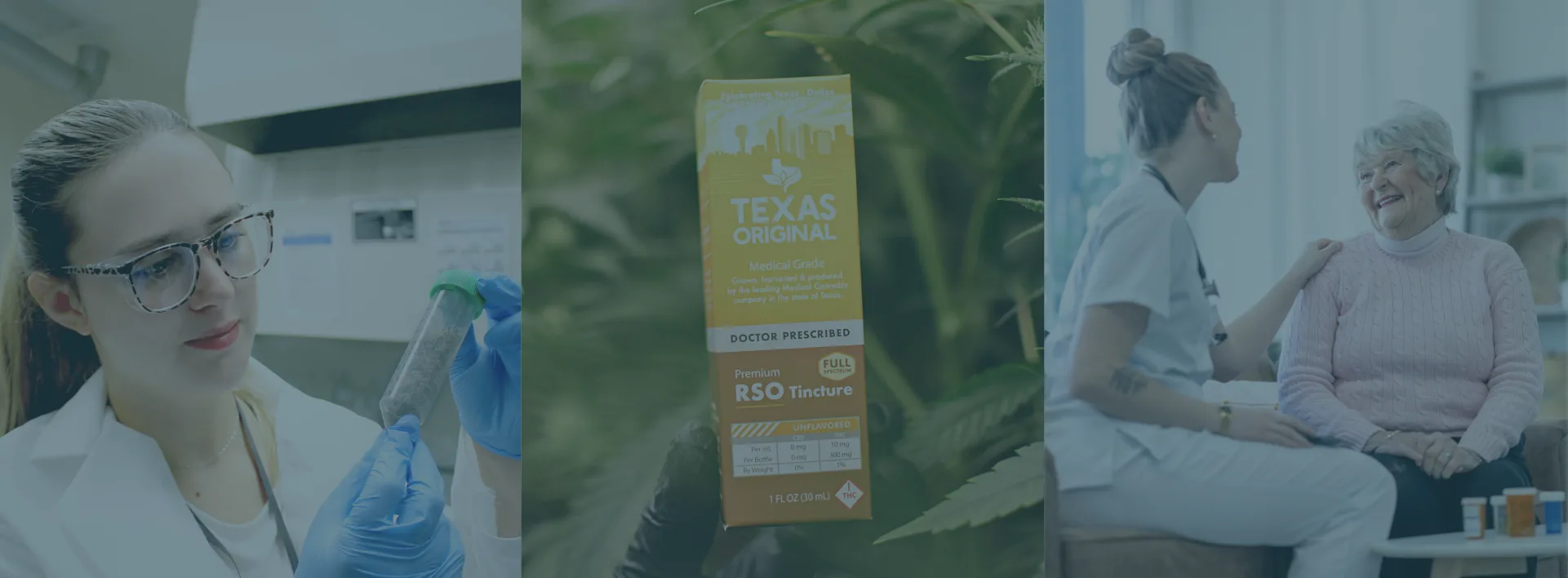 Texas Original medical marijuana display representing quality Texas-made patient products