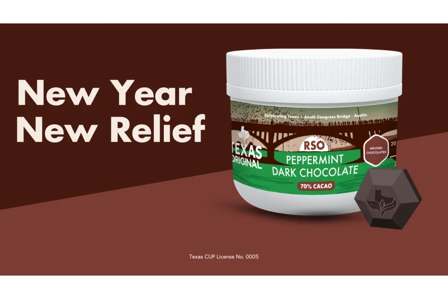 Find Relief with Texas Original’s RSO Peppermint Dark Chocolate Bites